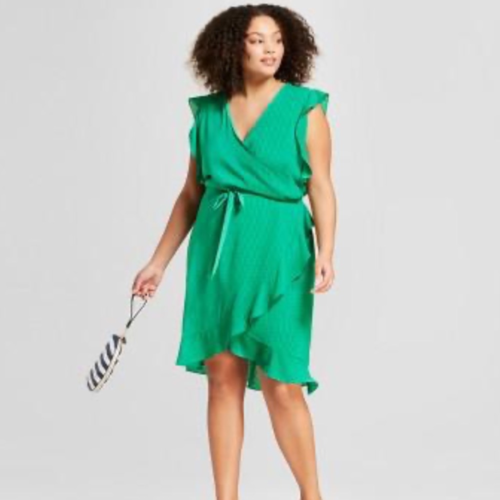 A New Day Ruffle Wrap Dress